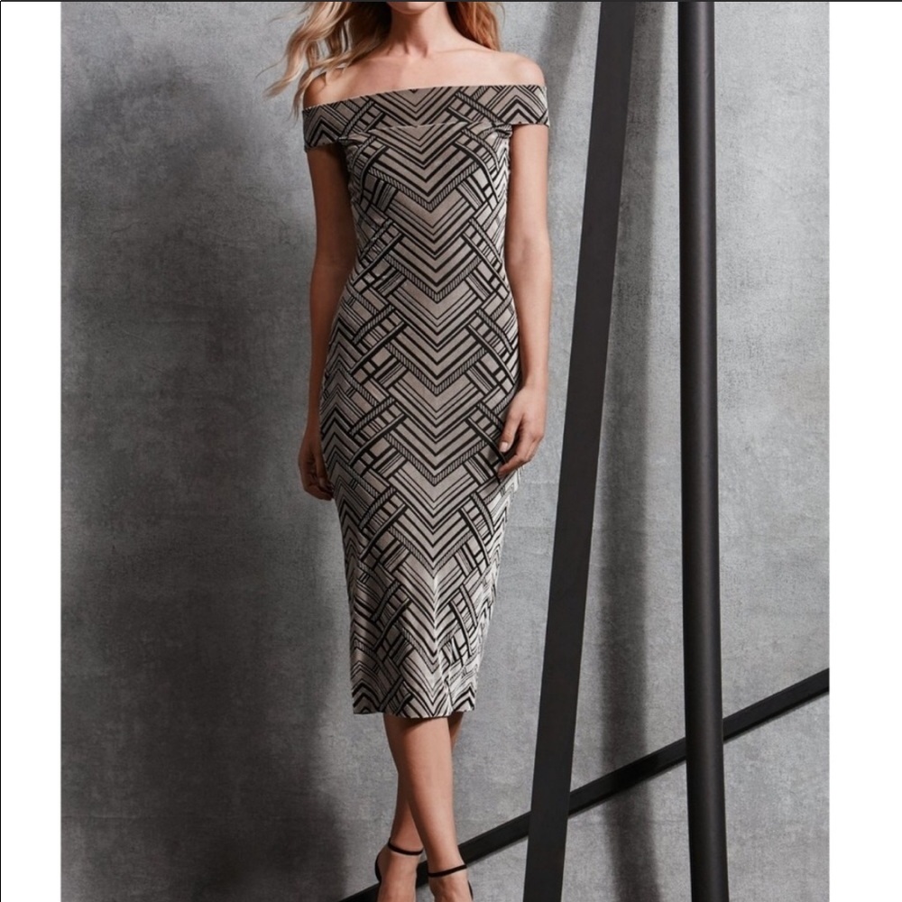 Dress the Population Geo Print Dress